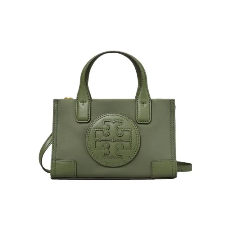 TORY BURCH Ella Eco Friendly Polyamide Tote Bag, Shopping Bag, Shoulder Bag, Handbag Mini Women's Green