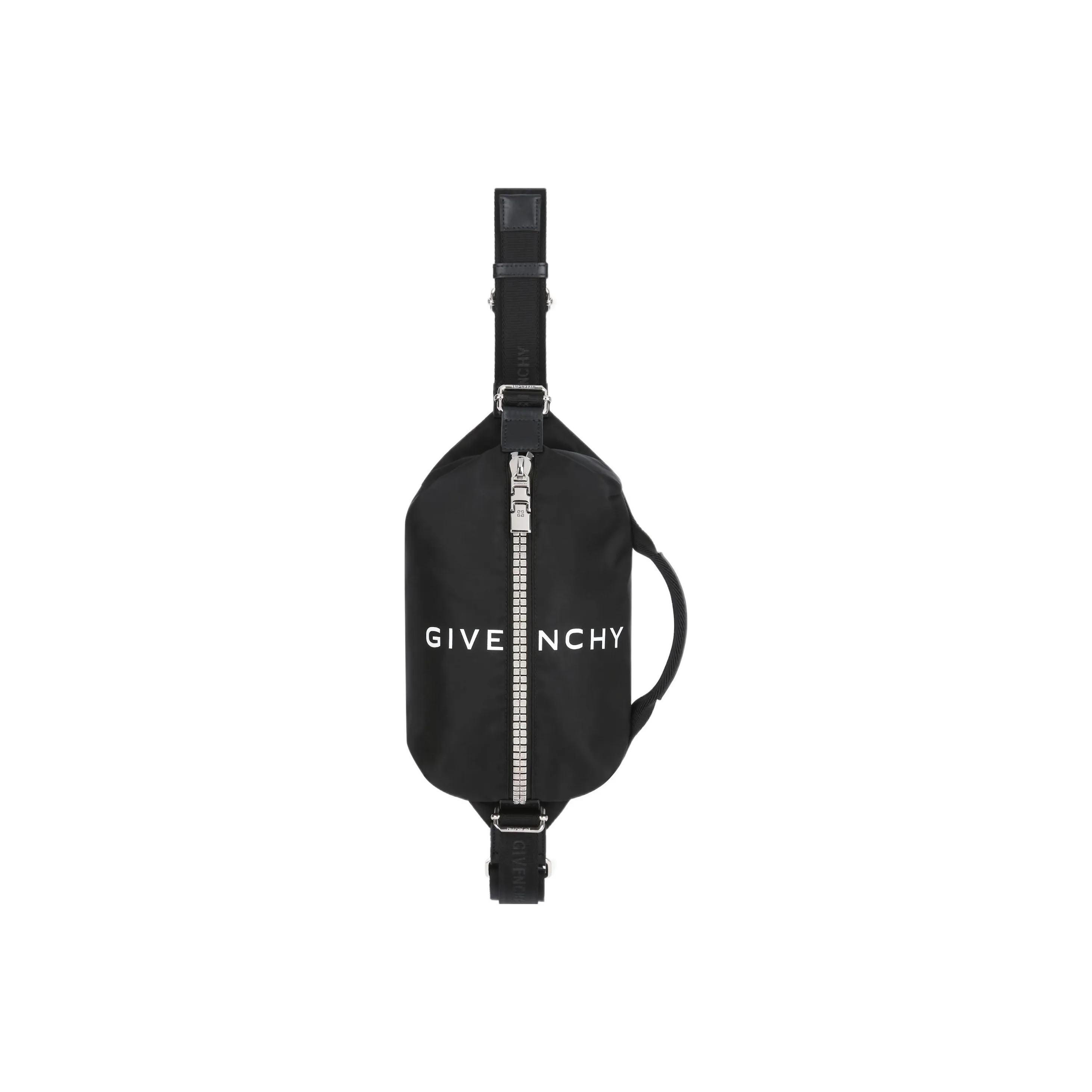 GIVENCHY G Zip Cow Leather Crossbody Handbag, Sling Bag, Fanny Pack Men's Black