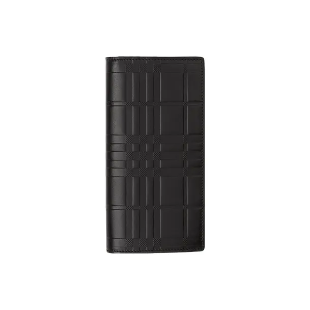 Burberry Leather Long Wallet, Card Holder, Wallet Men's Black