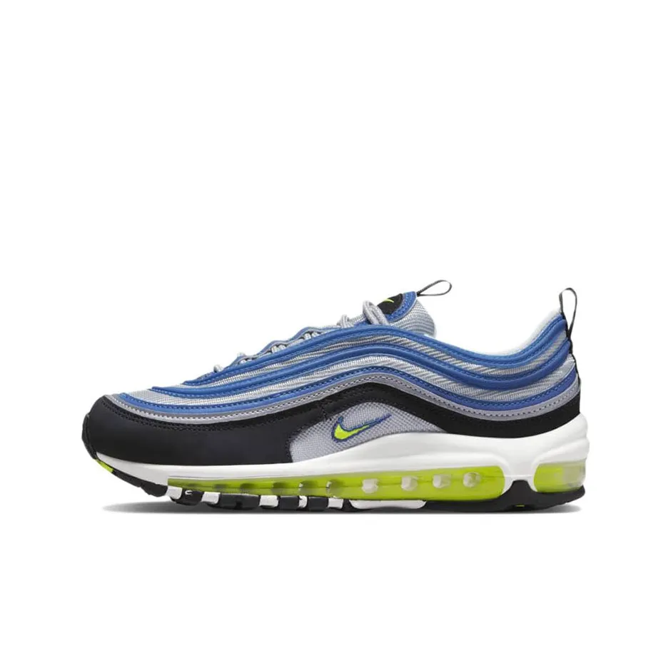 Nike Air Max 97 Low Беговые кроссовки Топ для женщин синий желтый