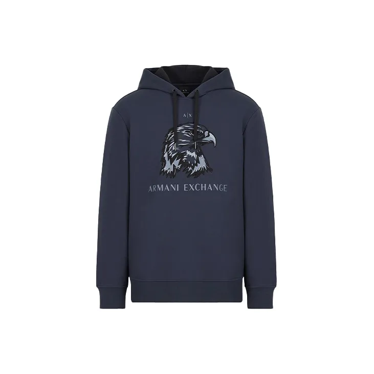 ARMANI EXCHANGEAE SS22 Sweatshirt Men's Navy Blue