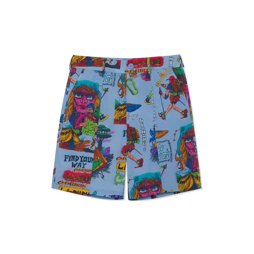 LiNing x X Chinatown Market Sports Life Collection Casual Shorts Men's Blue