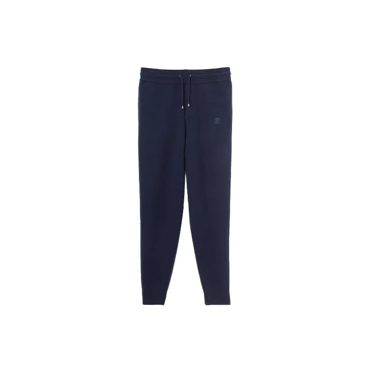 Burberry Embroidered Monogram Cashmere Track Pants