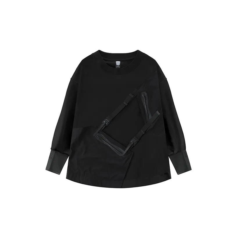 NORVINCY Solid Color Crew Neck Drop Shoulder Sweatshirt Without Hood Unisex