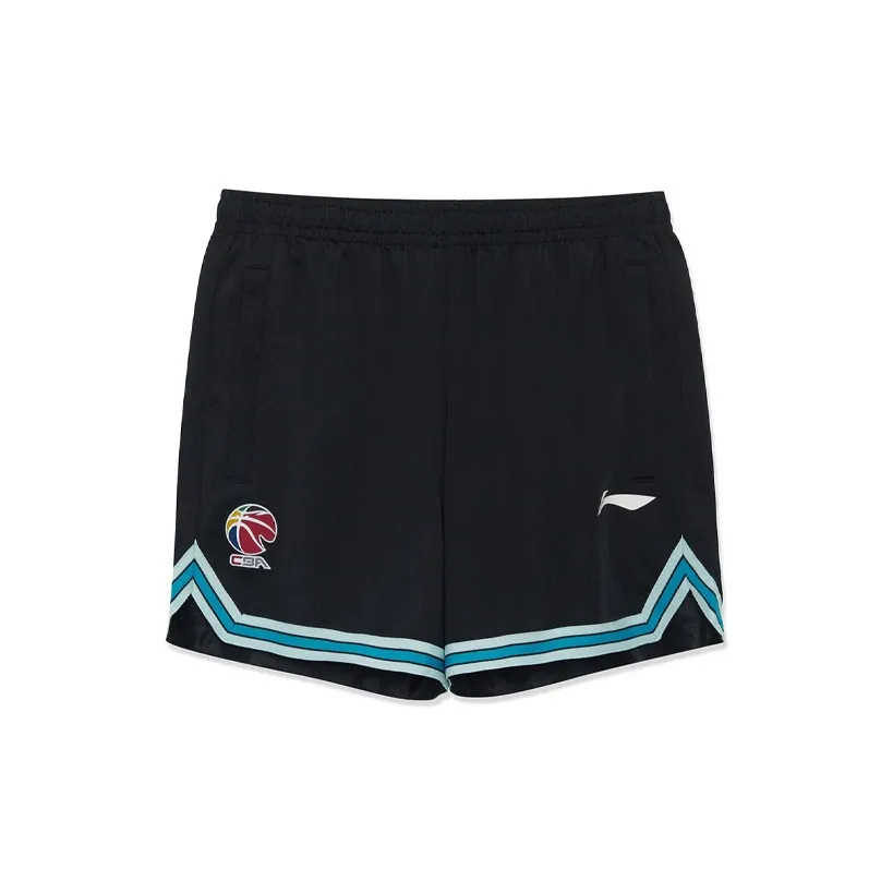 LiNing CBA Collection Professional Basketball Collection Casual Shorts Men's Black