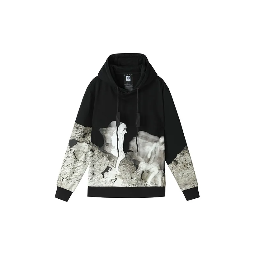 NORVINCY Versatile Outerwear Trendy Hoodie Unisex Black
