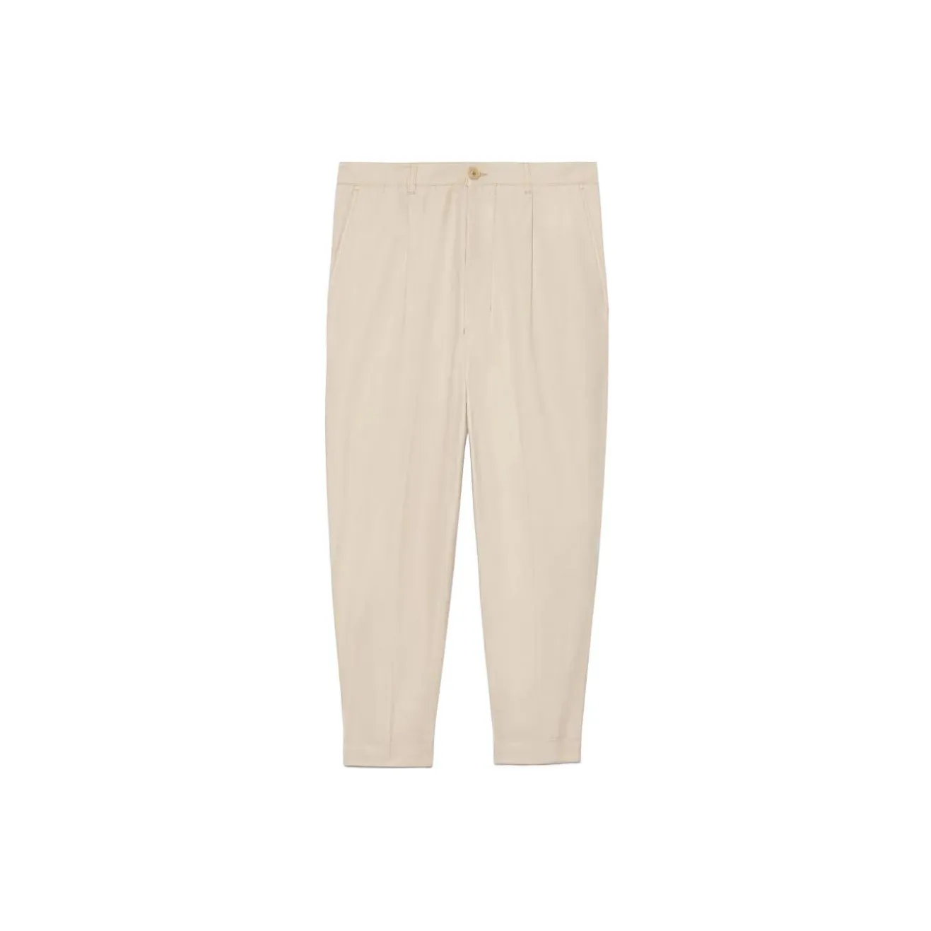 AMIPARIS Turn-Up Cuff Cropped Trousers