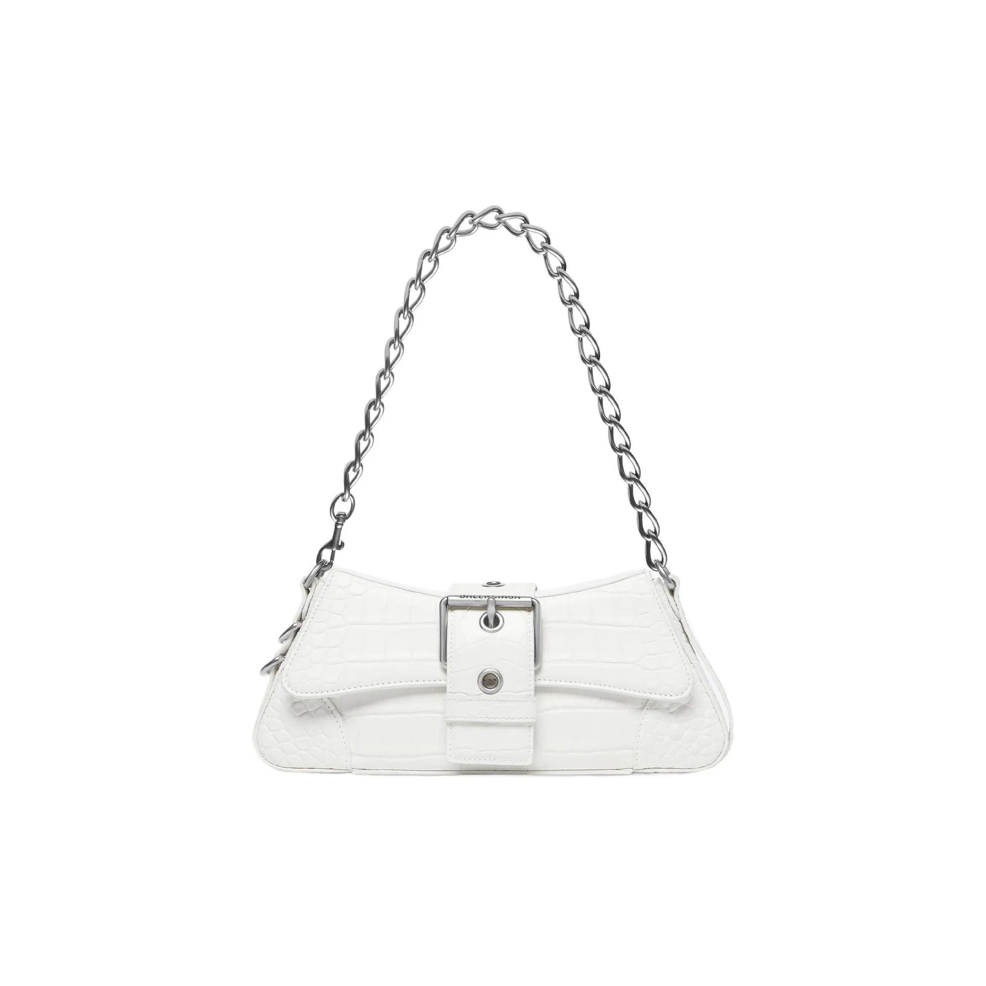 Balenciaga LINDSAY Cow Leather Shoulder Bag Women's Ecru