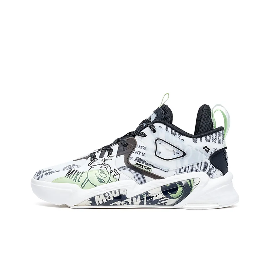 XTEP High Top Sports Casual Shoes Men's White Black Green