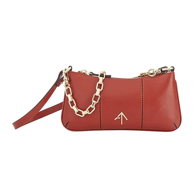Manu Atelier Коровья кожа Сумка Стрелка Сумка Мини Женская Красная