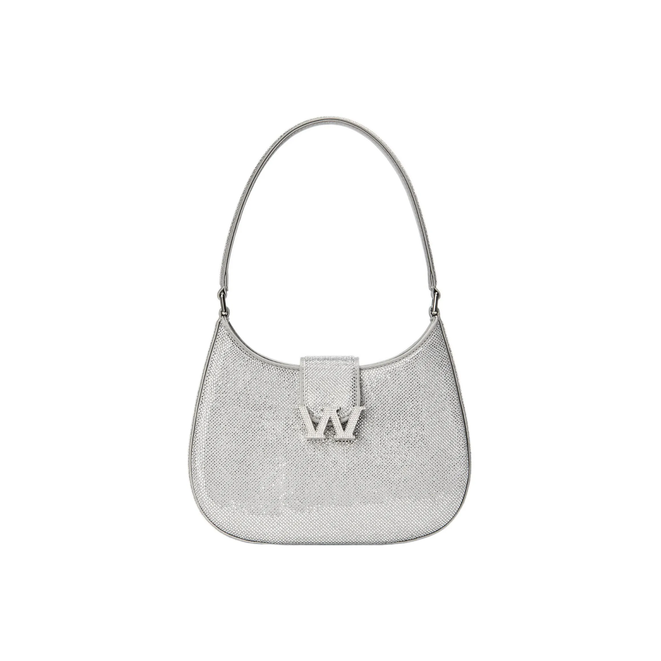 Alexander Wang W Legacy Polyester Shoulder Bag Handbags Small Size Women's Silver