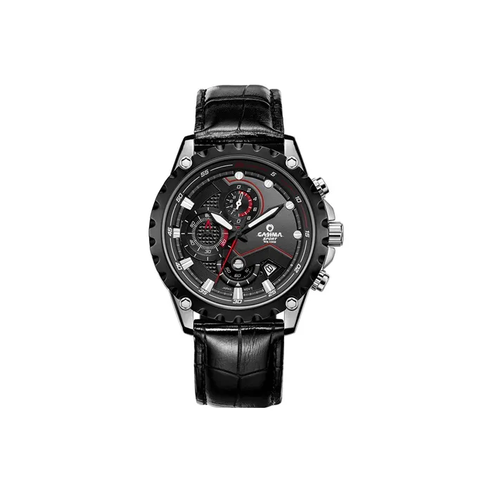 CASIMA Кварцевый механизм Мужские часы Cyberpunk 44 мм Черные