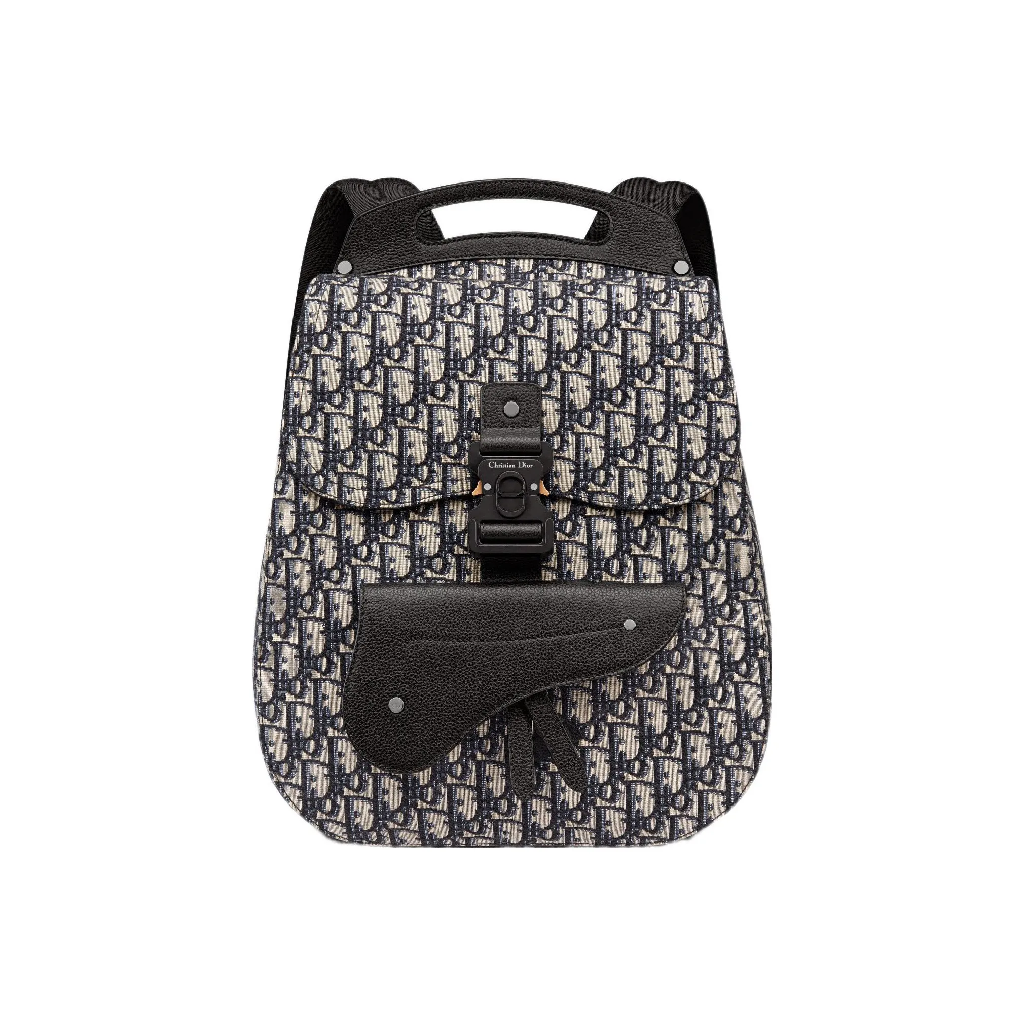 DIOR Fabric Laptop Backpack Men's Beige Black