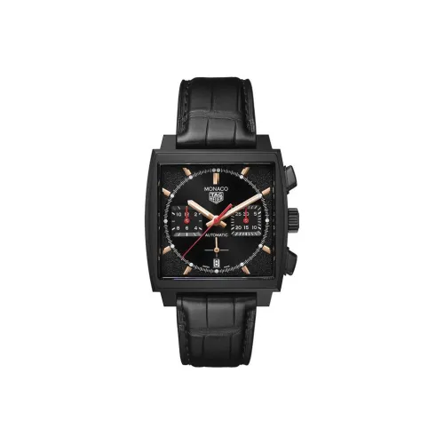 TAG HEUER Автоматический Механический Movement Мужские Часы Monaco Collection 39 мм Черные