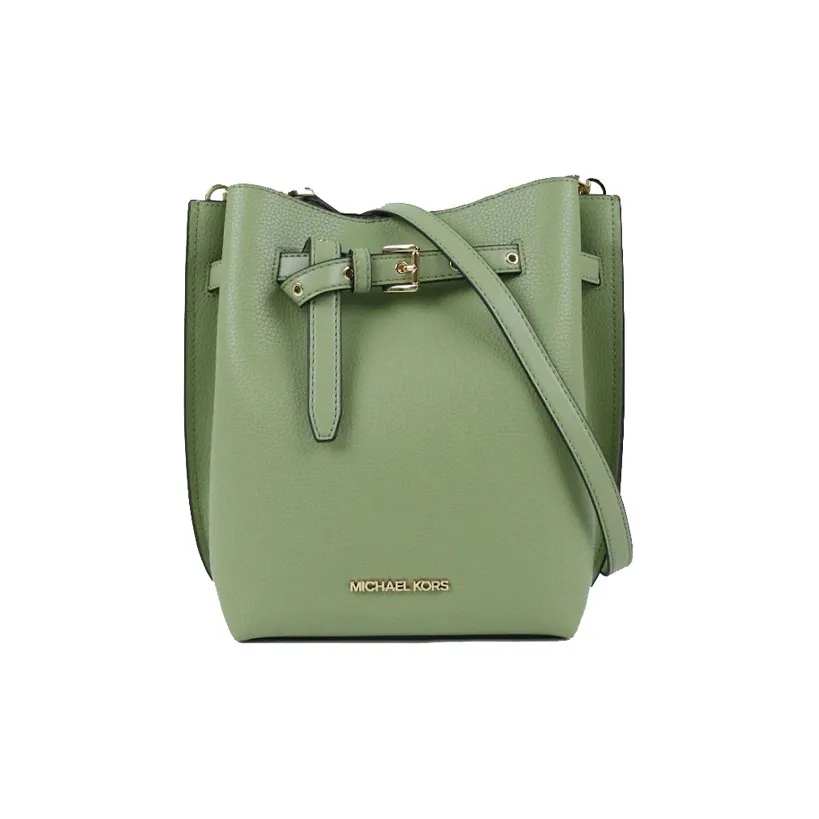 MICHAEL KORS Эмилия Кожа Ведрообразная Сумка Сумка через плечо Маленькая Женская Светлая Шалфейно-зеленая
