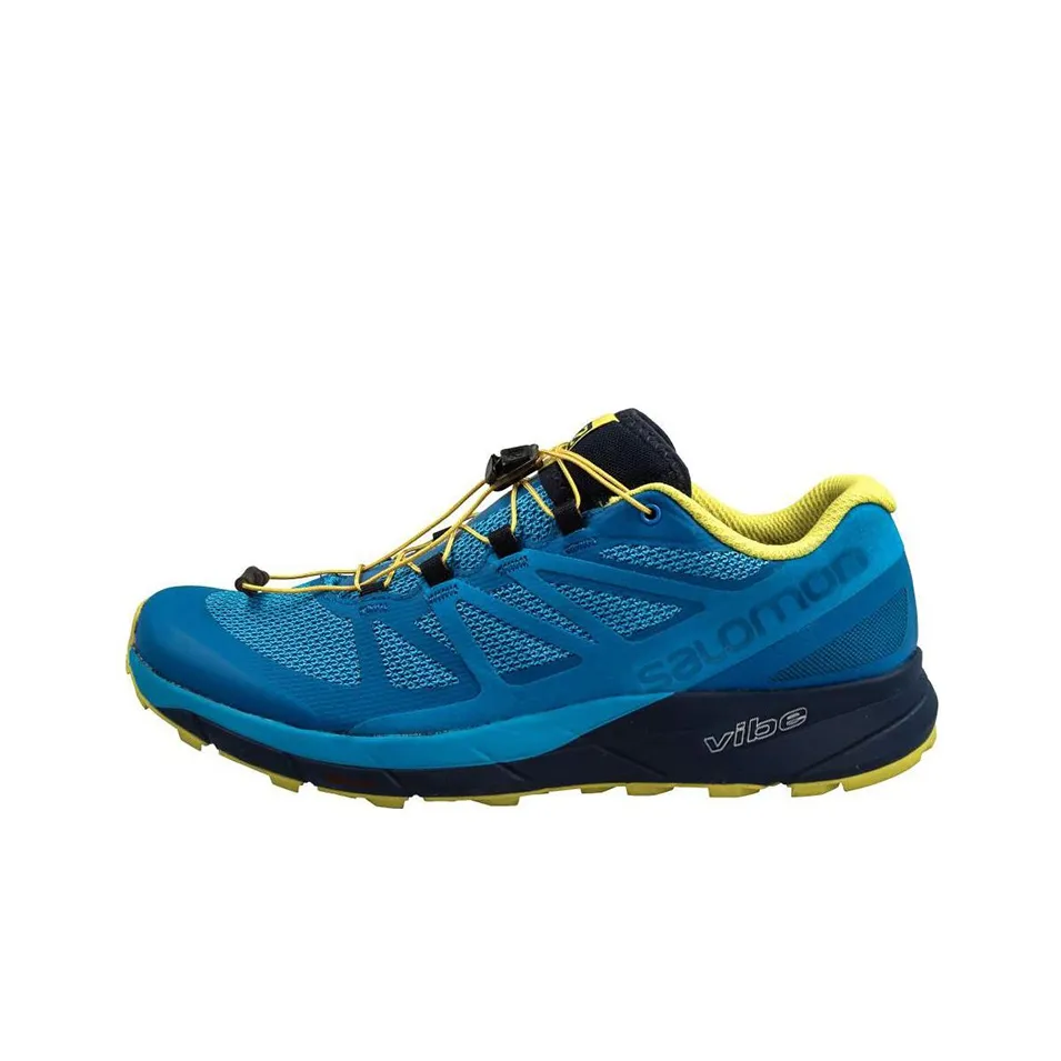 SALOMON Sense Ride 4 Low Top Outdoor Shoes Men's Blue Yellow