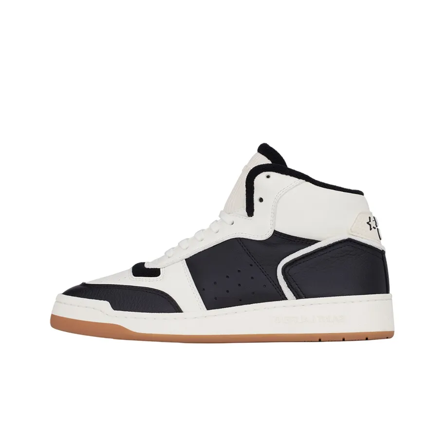 SAINT LAURENT SL/80 Round Toe Mid-Top Sneakers Women's