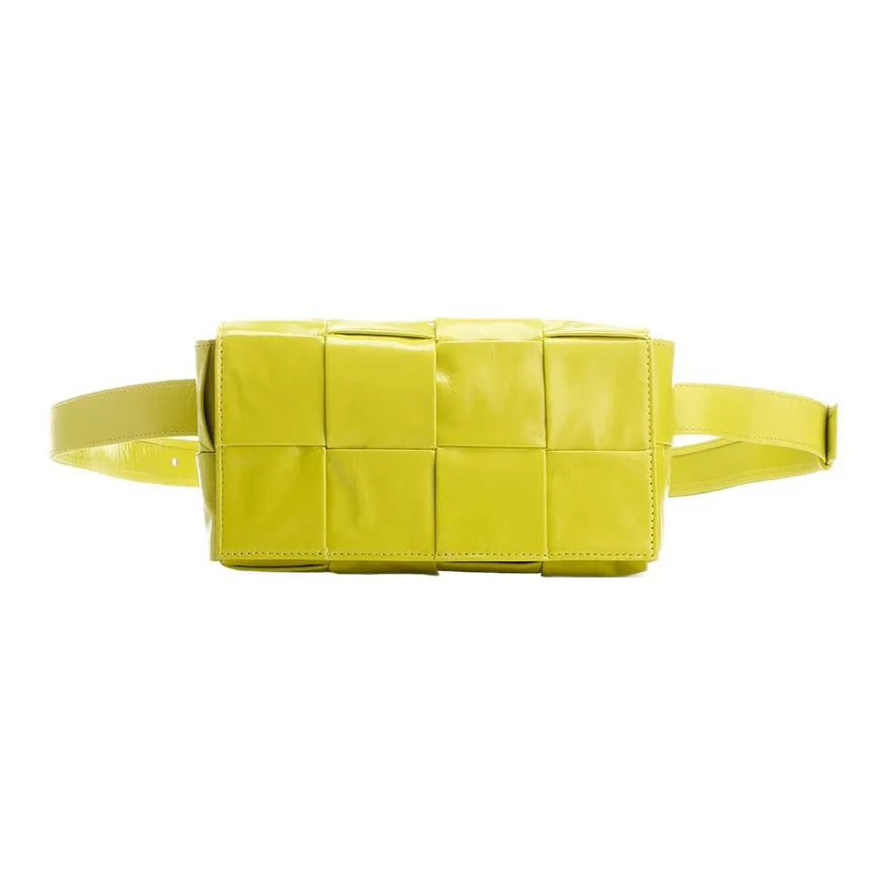 Bottega Veneta Cassette Belt Calfskin Fanny Pack Mini Men's Yellow