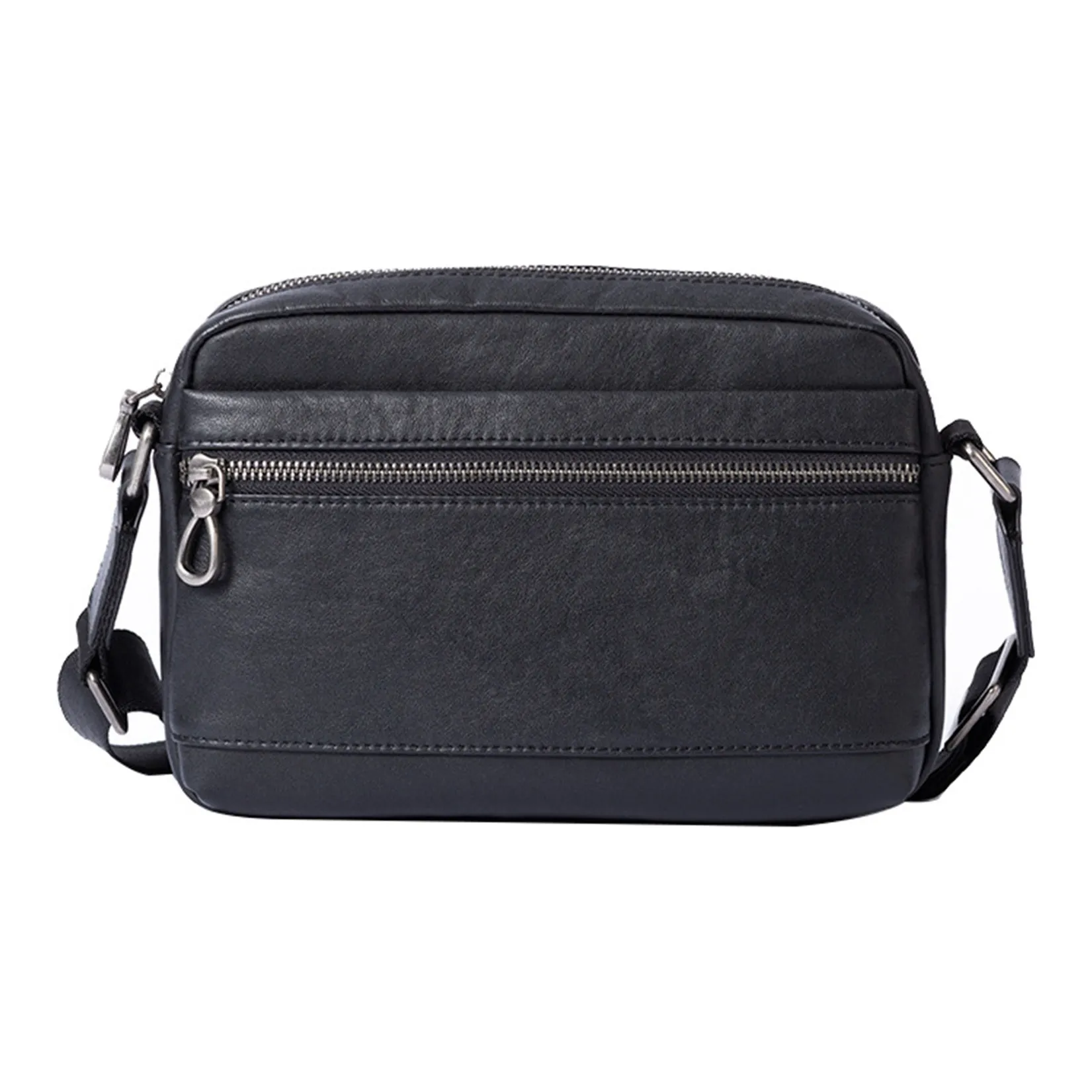 NOMK Растительное дубление крупнозернистая текстура коровья кожа сумка на плечо курьерская сумка сумка через плечо стандартная мужская черная