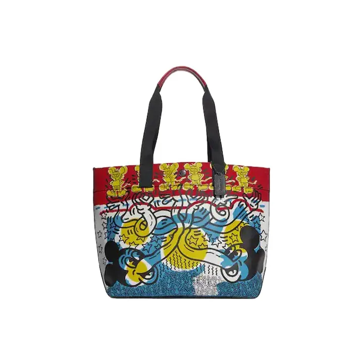Keith Haring X Disney X COACH Recycled Tote Shoulder Bags