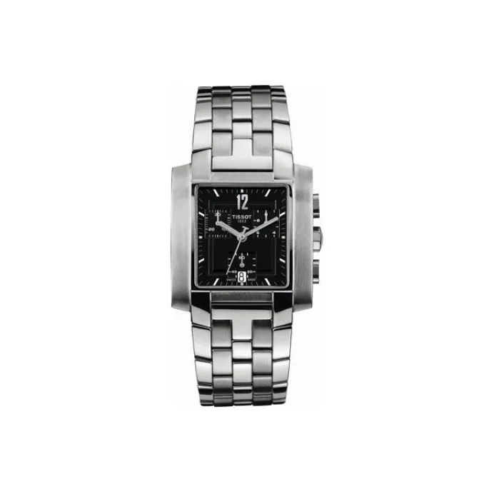 TISSOT T TREND Collection Кварцевый механизм Унисекс Часы Черный циферблат Ремешок из нержавеющей стали