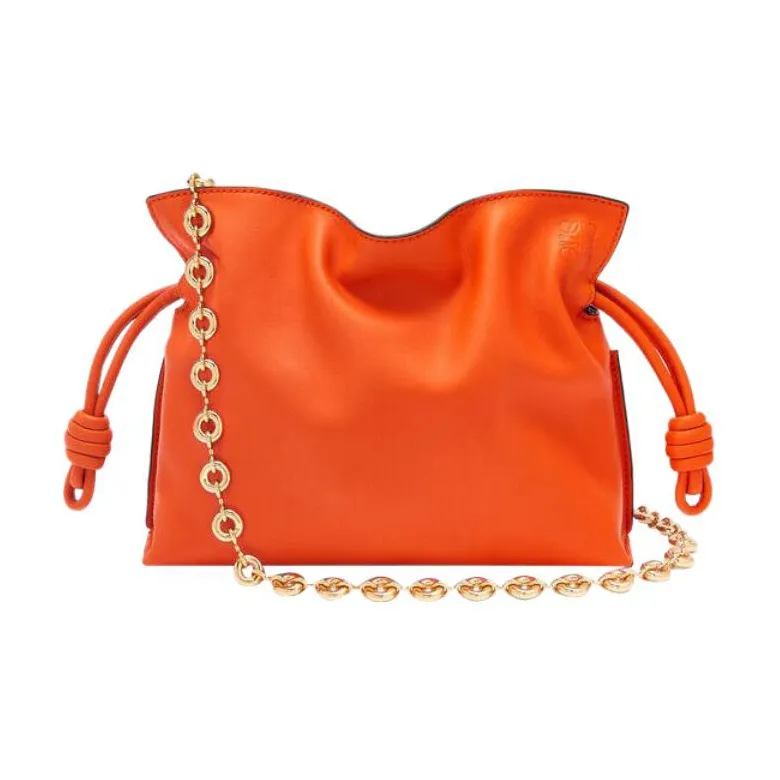 LOEWE Flamenco Nappa Calfskin Clutch Mini Women's Orange