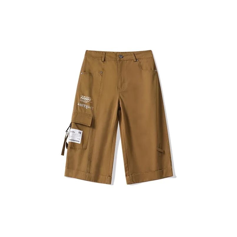 LAMLICKA Straight Casual Pants Unisex Brown