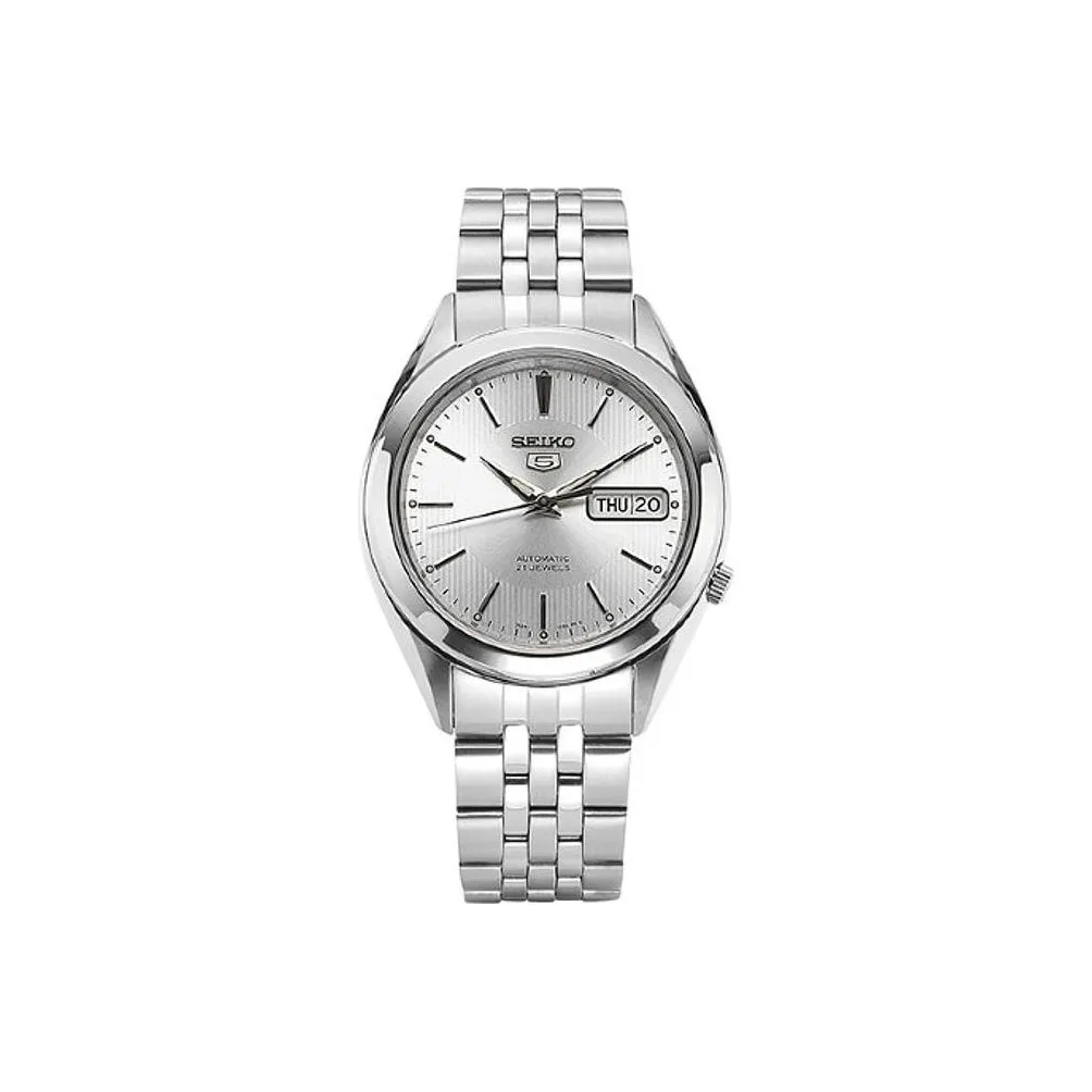 SEIKO Seiko5 Collection Automatic Mechanical Movement Stainless Steel Strap Watch Men's Watches Silver Dial SNKL15K1