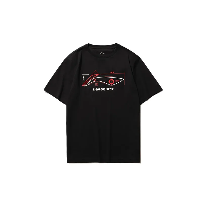 LiNing Sports Fashion Collection T Shirt Men's Black Red