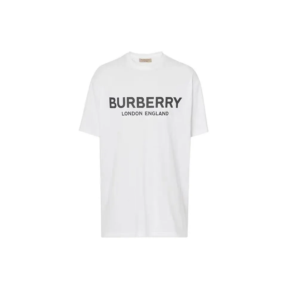 Burberry Logo Print Cotton Short Sleeve T-shirt White