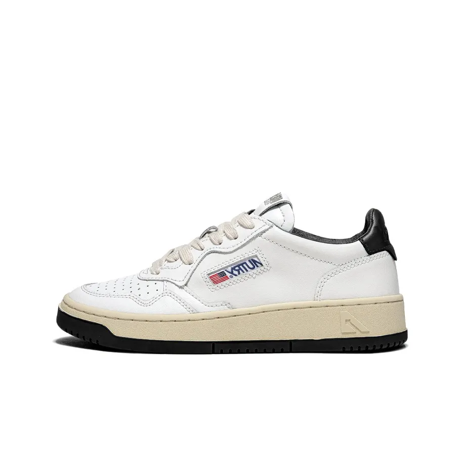 AUTRY Medalist Leather Low 'White Black'