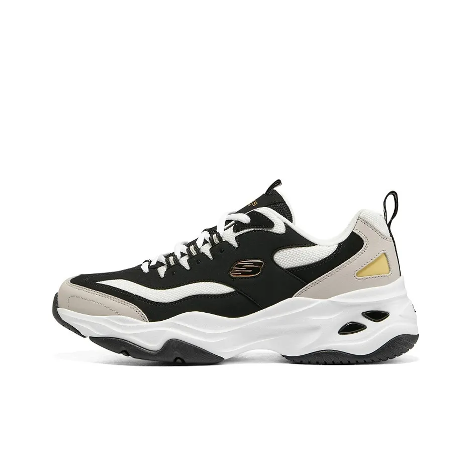 Skechers D'LITES 4,0 Амортизация Износостойкий Низкий Топ Casual Мужской Черный