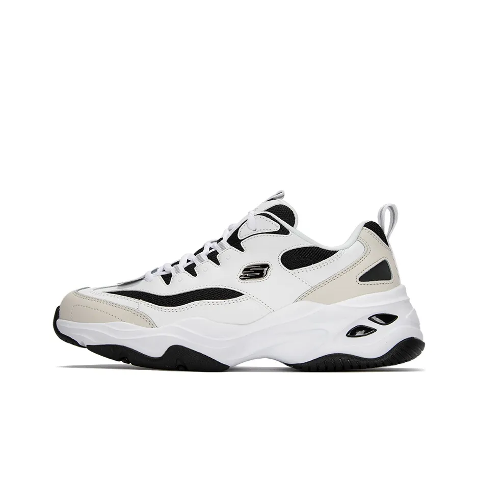 Skechers D'LITES 4.0 Milk Tea Bear Cushioning, Abrasion Resistant, Height Increasing Low Top Casual Shoes Men's White