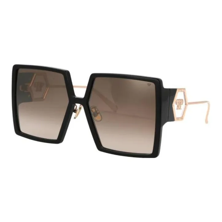 PHILIPP PLEIN Logo Plaque Square Frame Sunglasses