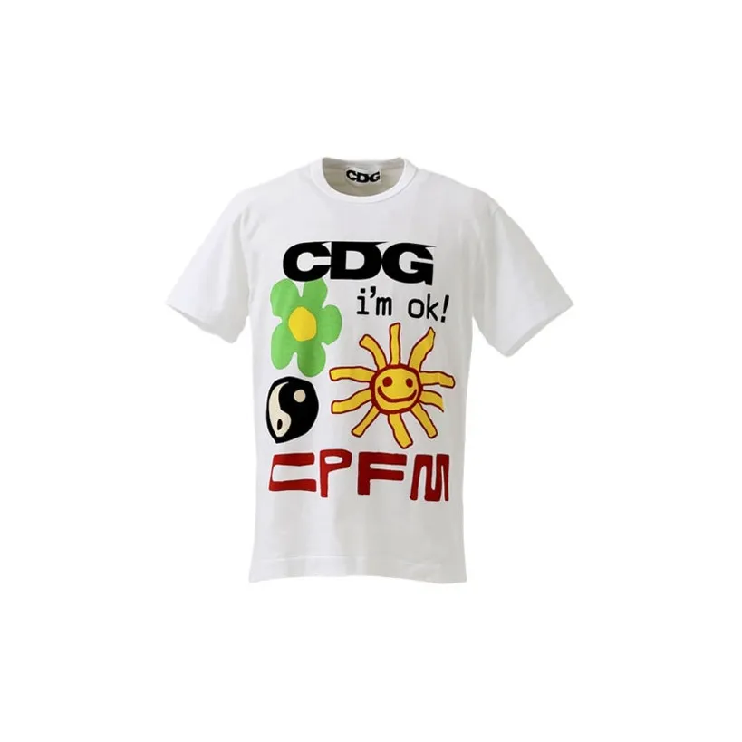 CDG Collaboration X Cactus Растение Flea MARKET T Рубашка Унисекс Белый