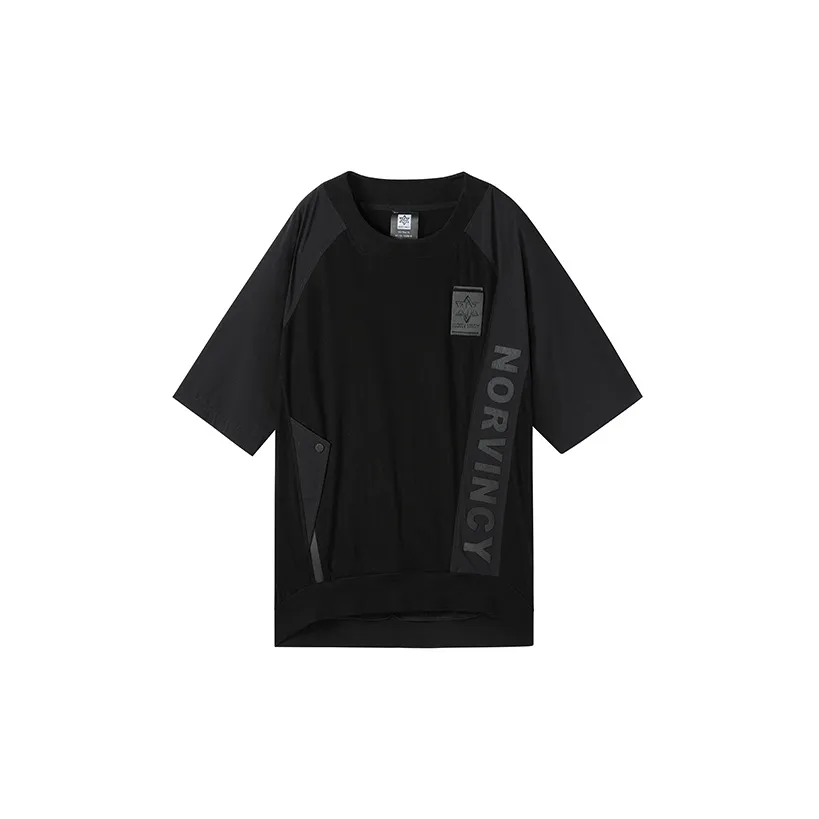 NORVINCY Comfortable Moisture Wicking Breathable Badge 100% Cotton Crew Neck T Shirt Unisex