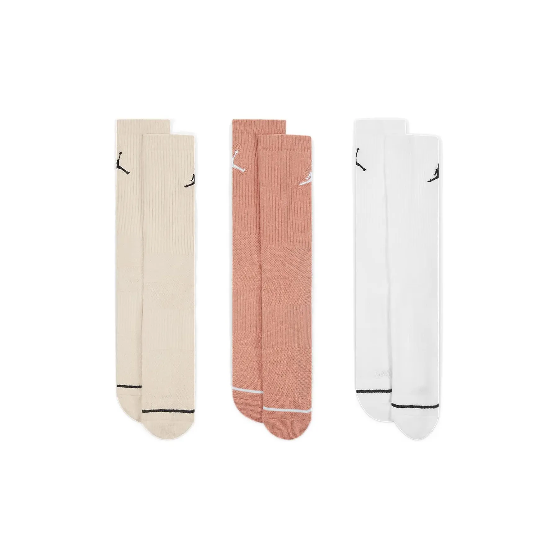 Джордан Колено High Носки Унисекс Розовый Белый Бежевый