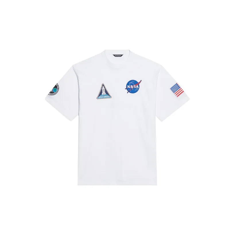 Balenciaga Women'ss Nasa Space Multi Patch T Shirt