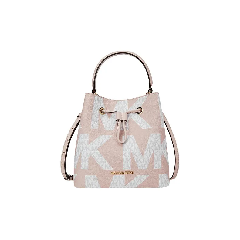 MICHAEL KORS Suri Artificial Leather Bucket Bag, Shoulder Bag, Crossbody Bag, Handbag Medium Size Women's Soft Pink