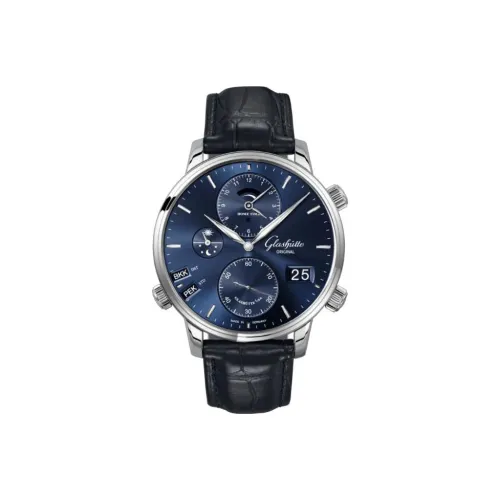 Glashütte Original Автоматический Механический Movement Мужские SENATOR Часы 44 мм Синие