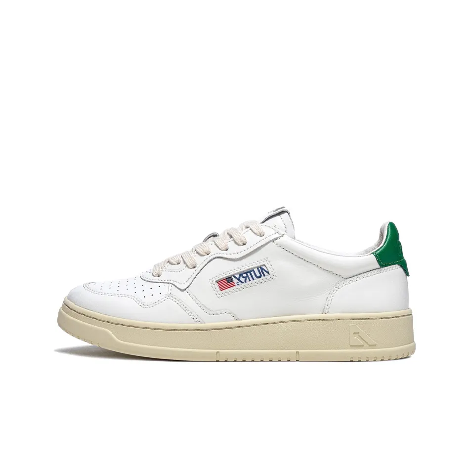 AUTRY Medalist Leather Low White Green Women's