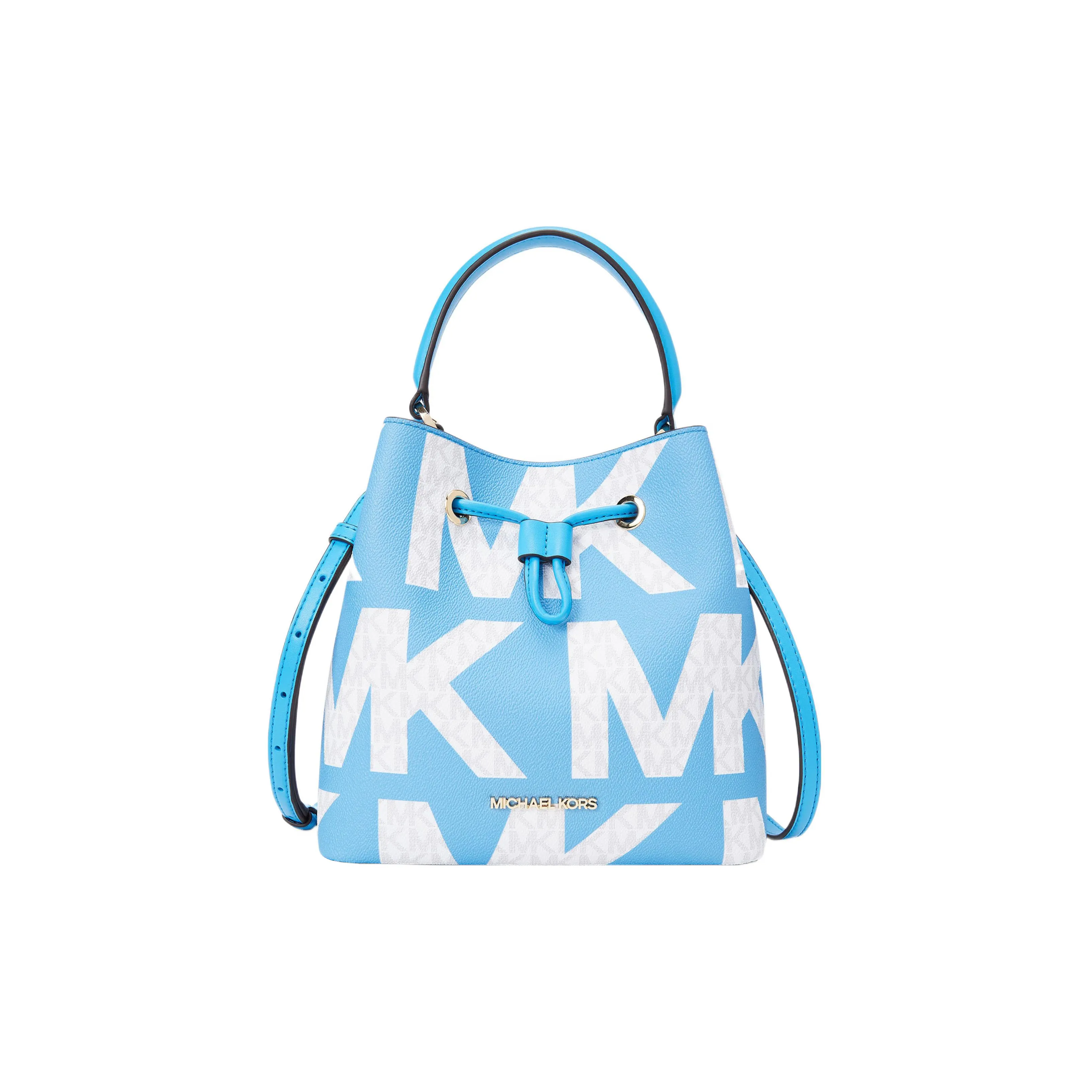 MICHAEL KORS Suri Artificial Leather Bucket Bag, Shoulder Bag, Crossbody Bag, Handbag Women's Sky Blue