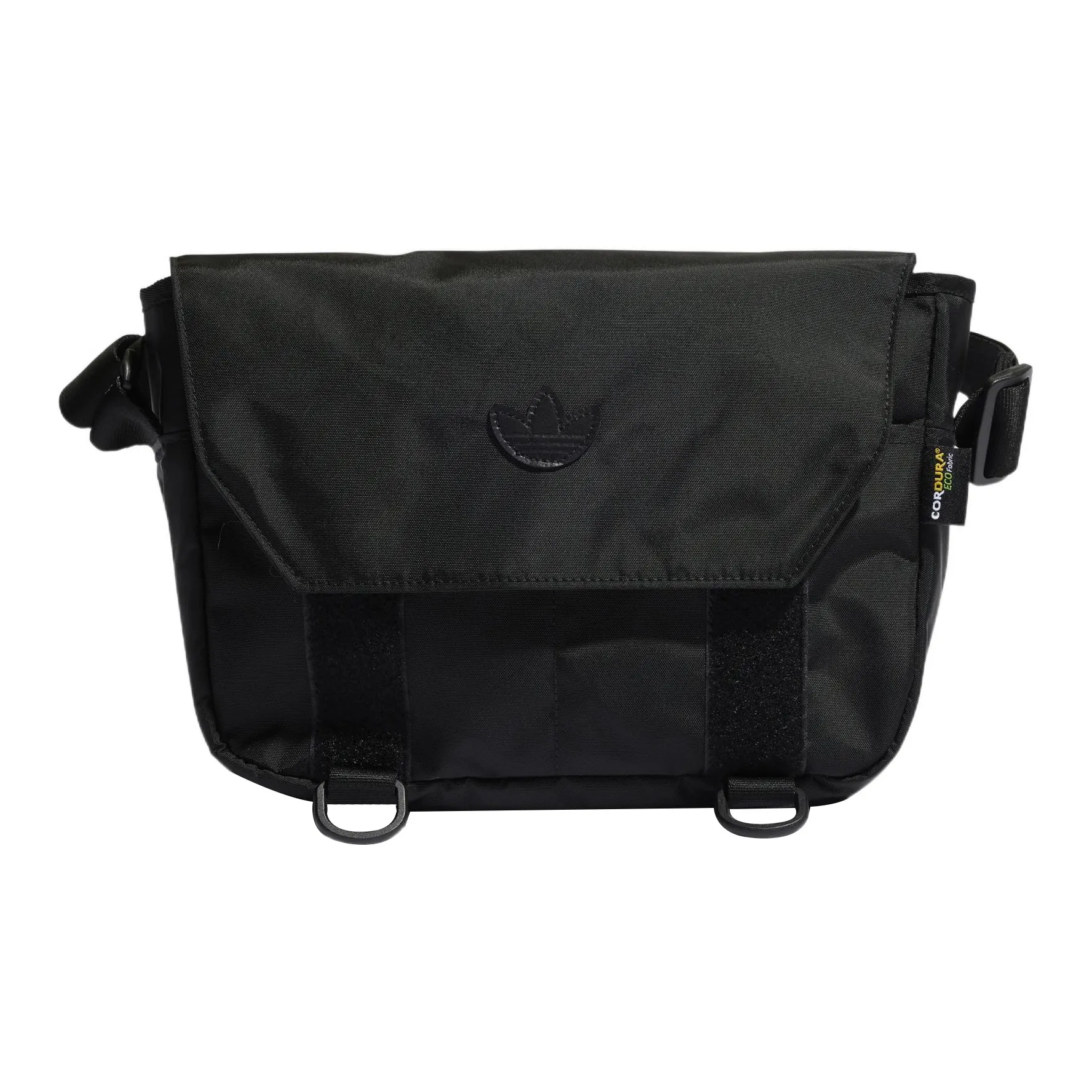 Adidas Originals Textile Nylon Messenger Bag Shoulder Bag Crossbody Bag Small Size Unisex Pure Black