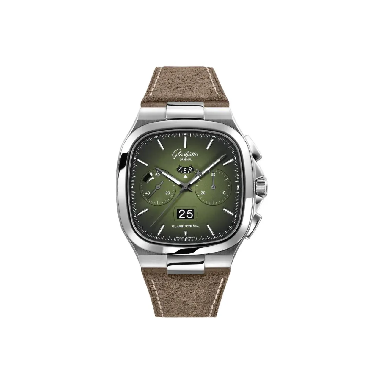 GLASHUTTE ORIGINAL VINTAGE Glashütte TV Automatic Mechanical Movement Men's Watches Watch Green Dial 1 37 02 09 02 62