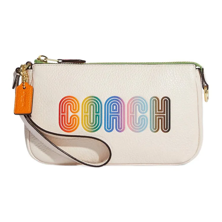 COACH Nolita Кожа Маленькая Сумка Сумка через плечо Сумка Клатч Маленькая Женская Белая