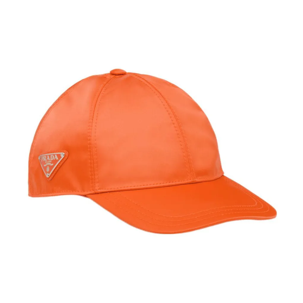 PRADA Переработанный нейлон Кепки Унисекс Оранжевый