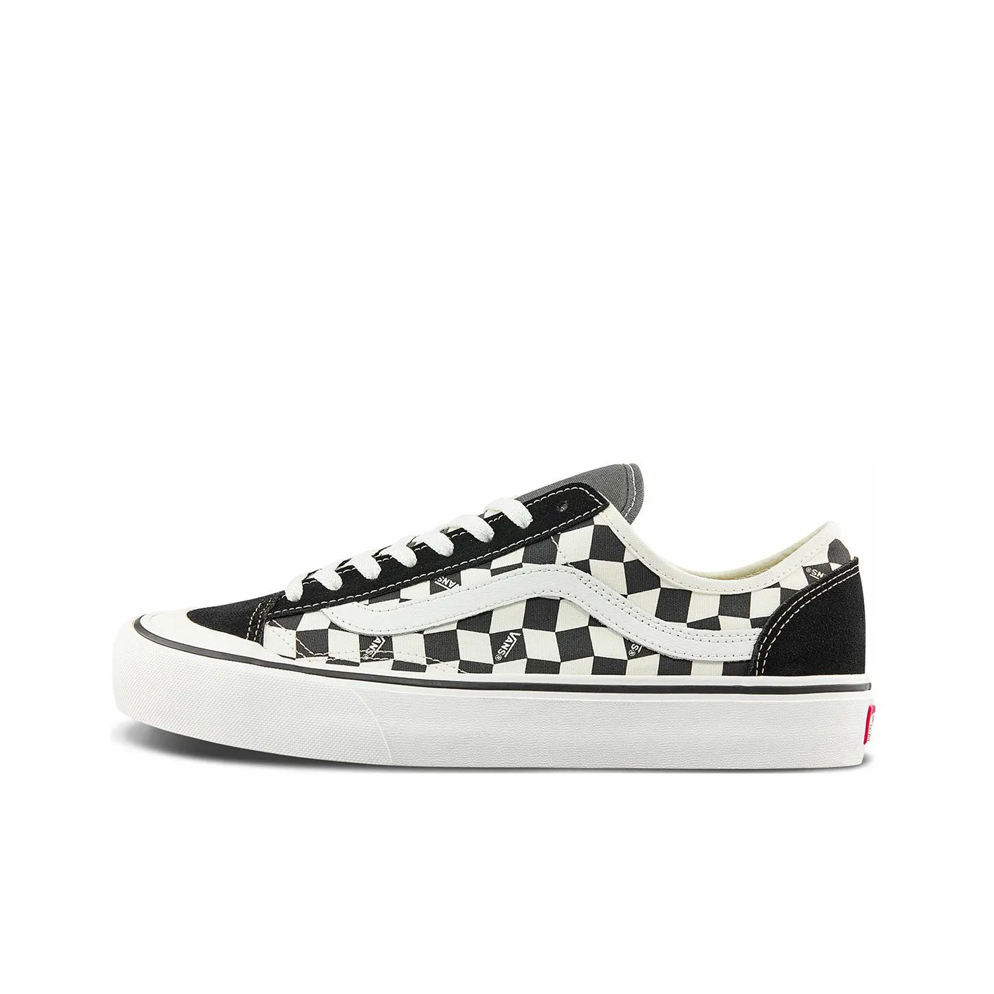Vans Style 136 Decon Vr3 Sf Casual Low Top Skateboarding Shoes Unisex Black White Grid