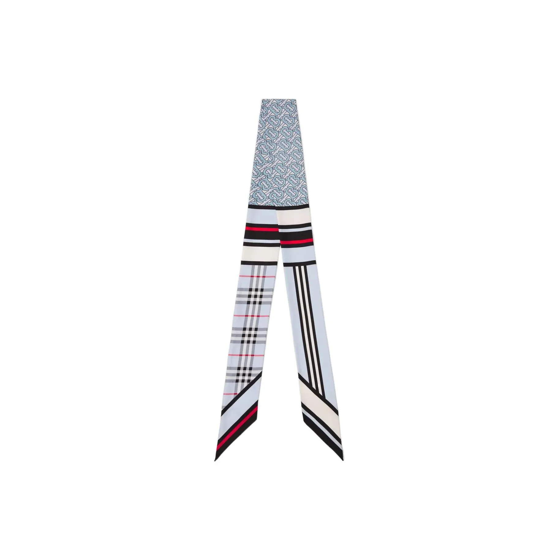 Шаль из шелка Burberry Женская Светло-Синяя