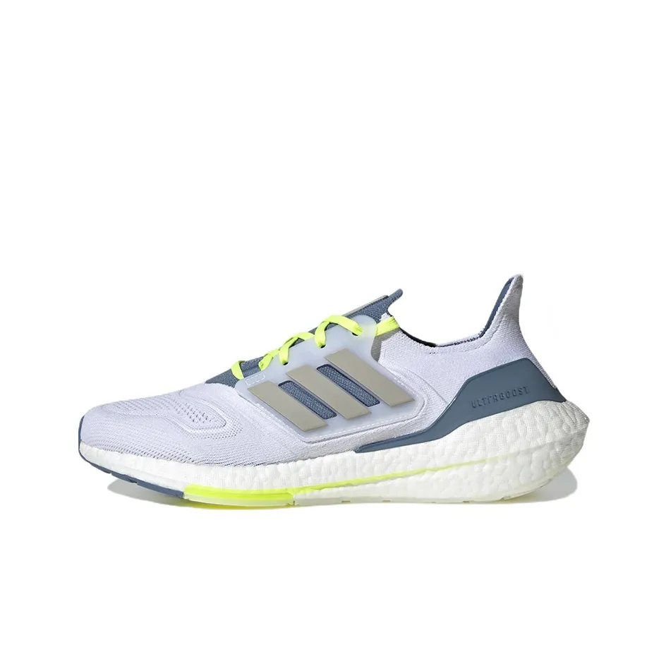 Adidas Ultra Boost 22 White Metal Grey Linen Green