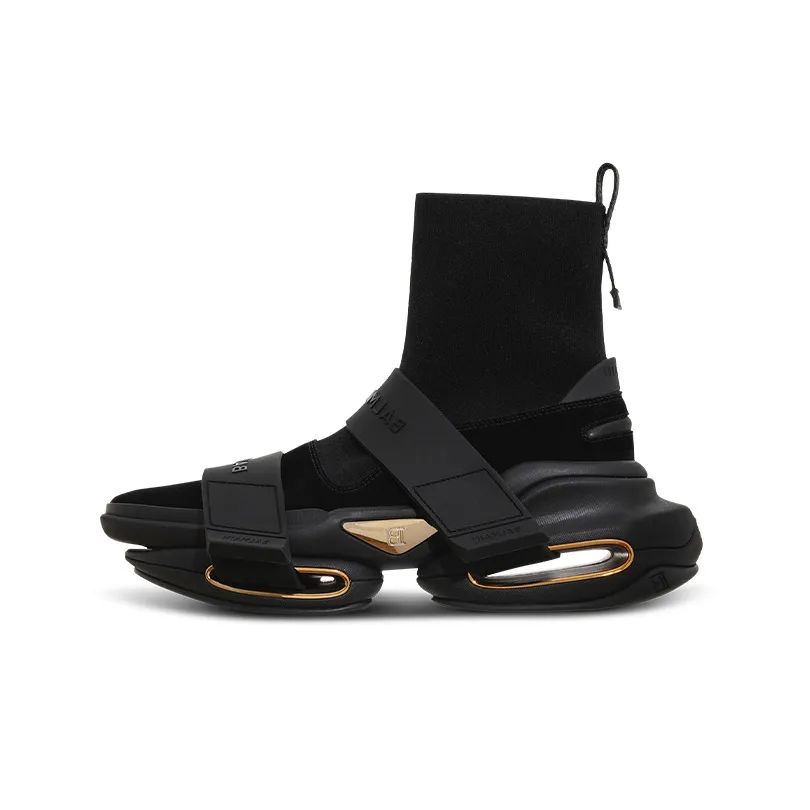 BALMAIN B Bold High Top Black Gold